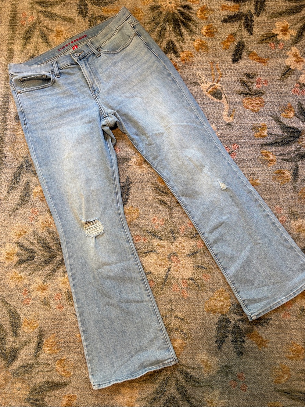 Lucky Brand Sweet Mid Rise Boot Jeans Women's Size 14/32 Light Blue Denim Pants